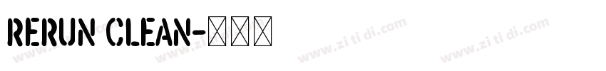 ReRun Clean字体转换